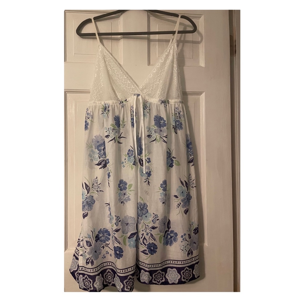 Frou Frou Blue Floral Peasant Gown - large